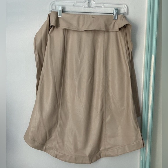Jonathan Simkhai Beige Button-Down A-Line Skirt Sz 2 - Picture 7 of 15